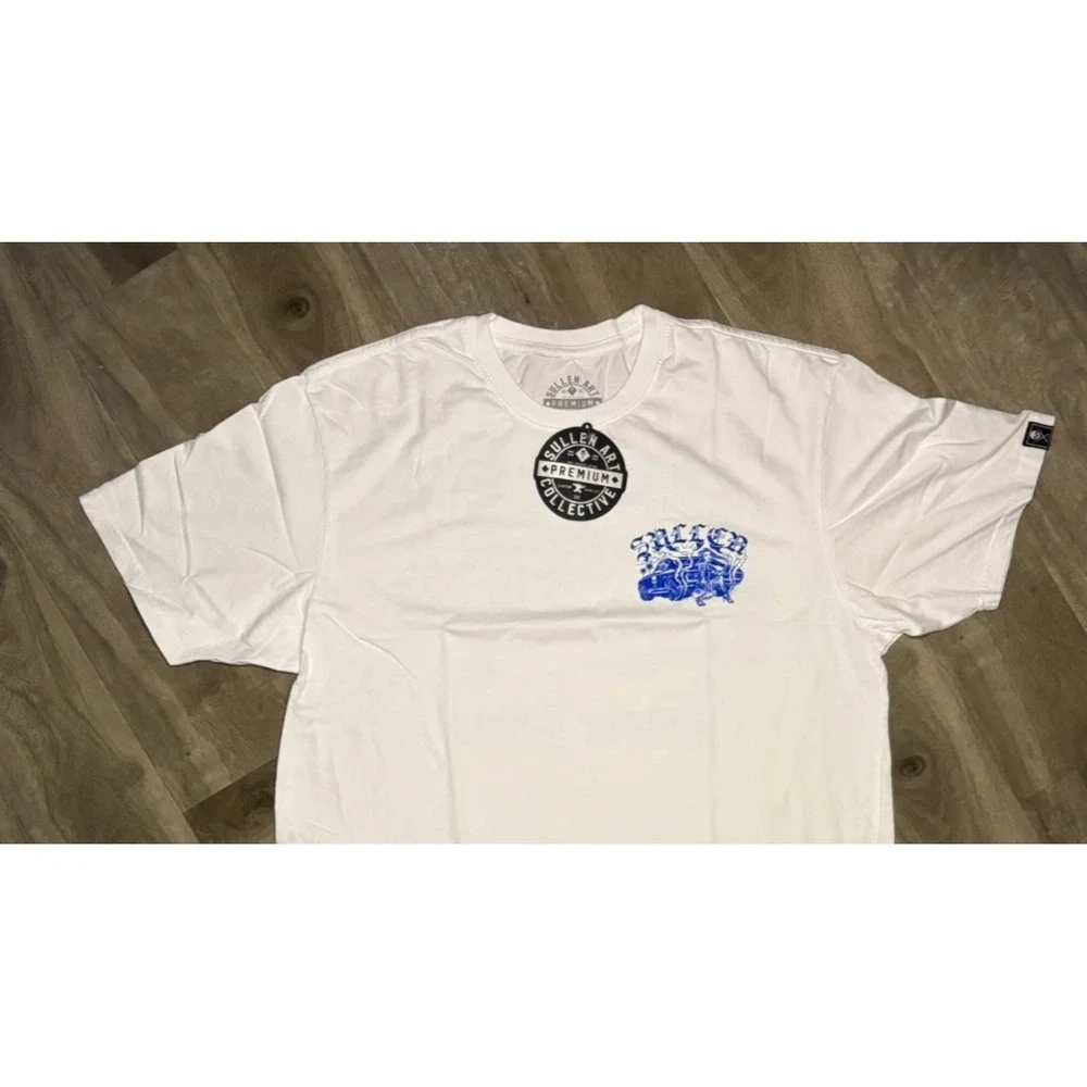 Sullen Smoke Show Premium T-Shirt White Size L Tattoo Art‎ Graphic Tee NWT